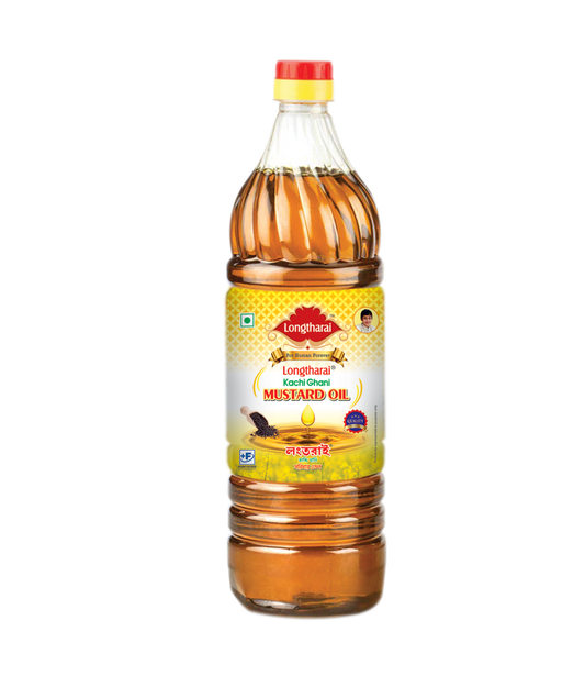 Longtharai Mustard Oil Plastic Bottle | 1 Litre