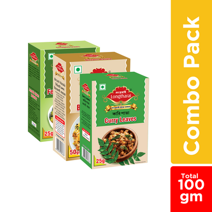 Aromatic Kitchen Pack | Longtharai Combo Pack | Curry, Fenugreek & Biryani Masala