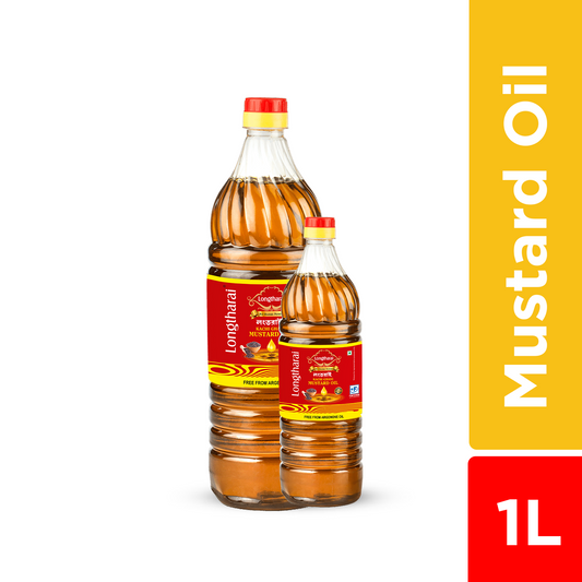 Longtharai Mustard Oil Plastic Bottle | 1 Litre
